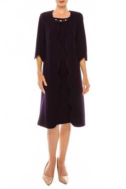 NEW MAYA BROOKE 3/4 sleeve 2 piece jacket dress - plus in eggplant